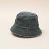 Se Puede Añadir Logo Sombrero de Pescador de Mezclilla Lavada para Pareja Sombrero de Cubo Viejo Literario Sombrero Retro con Protección Solar Sombrero Hip-Hop Sombrero de Lona