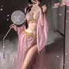 Sexy Princesa Exótica Xi Shi Con Cordones Retro Banda para la Cintura Encaje Gasa Conjunto Completo Hanfu Vestido Súper de Hada para Mujer
