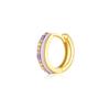 Aretes de Círculo de Plata Esterlina S925 de Lujo Ligero Aretes Joyería de Venta Caliente Transfronteriza Aretes Simples de Circonita Colorida Aretes para Mujeres y Hombres