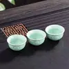 Juego de Té de Celadón Longquan Juego de Peonías Gaiwan Simple para Preparar Té Taza de Té Cerámica Hogareño Juego de Té Kung Fu Chaoshan Venta al por Mayor