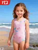 Traje de baño de una pieza para niñas, Traje de baño de una pieza de sirena, Nuevo traje de baño de alta elasticidad de secado rápido para niños para aguas termales