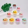 Muñeco de Nieve Navideño Luminoso Estéreo Accesorios de Resina Llavero DIY Colgante Decorativo Hecho a Mano Moda Colgante para Jugar en Vivo