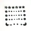 Venta Directa de Fábrica negro amor estrella de cinco puntas Luna acrílico Diamante pegatinas cara escenario maquillaje Pegatinas de Diamante