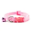 Coleira Pet 1cm Estampada Xadrez Conjunto Pescoço Gato Colar Ajustável com Decoração de Sino Exterior Anti-perda