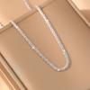 Plata Brillante Lujo Ligero Nicho 2023 Nueva Cadena de Clavícula de Verano para Mujer Cadena Simple Lisa Estilo Dulce y Cool