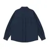 Nanxia Disguise 2025 Otoño Nuevo Estilo Japonés Retro Holgada Básica Lavada Mezclilla Manga Larga Camisa Casual Estilo Japonés