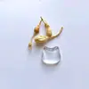 Arte de Unhas Vidro Ondulado de Água Alta Transparência Branco Embrião Cor de Feijão Cartão de Cores Contas Peças de Unha Estilo Japonês