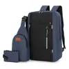 Bolsa de Computador USB Transfronteiriça Conjunto de Três Peças Mochila Viagem de Negócios Bolsa de Armazenamento de Grande Capacidade Bolsa Multifuncional para Estudante