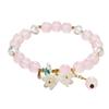 Pulsera de cuentas hecha a mano con diseño de mariposas de Hello Kitty de Kt Cat, regalo de cumpleaños para niñas.