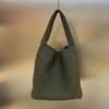 Bolsas Femininas 2026 Nova Celebridade da Internet Coreana Bolsa de Palha Retrô Bolsa Tote de Grande Capacidade Bolsa de Ombro Único Bolsa Mãe-Filha