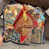 Bufanda de Seda Estilo Nuevo, Gama Alta, Versátil, Moderna, Bufanda de Seda Artificial, Bufanda Pequeña para el Cuello, Bufanda de Gasa de 70 cm, Venta al por Mayor Transfronteriza