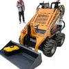 Cargadora compacta con ruedas personalizada, Cargadora de ingeniería para exportación, Bulldozer oruga multifuncional