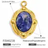 Yuhui Accesorios para Joyería DIY de Acero Inoxidable Transfronterizo Colgante de Piedra Natural en Forma de Corazón Gota de Agua Estrella Sol Accesorios DIY