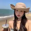 Sombrero de Sol, Sombrero de Pescador Vaquero para Protección Solar al Aire Libre en Verano, Transpirable, de Secado Rápido, Anti-UV, Sombrero para Senderismo, Camping y Montañismo para Mujeres
