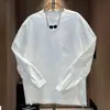 Camiseta de Manga Larga con Cuello Redondo Holgada de Otoño 2026 Nueva Marca de Moda para Hombre Casual Versátil Sudadera Superior Camiseta para Hombre