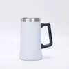 Nueva taza de cerveza de acero inoxidable 304 de 24 oz con asa, taza aislada para el hogar y la oficina, taza portátil de gran capacidad