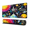 Alfombrilla de ratón abstracta de moda, alfombrilla de escritorio extragrande para juegos, líneas de contorno en blanco y negro, alfombrilla para teclado de computadora, personalizada con borde antideslizante