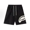 Shorts de tiburón estilo americano azul marino para hombre, shorts casuales holgados de verano hasta la rodilla, pantalones deportivos de marca modernos y de moda para pareja