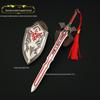 Lágrimas do Reino de Zelda periférico Linke guarda próxima espada mestre guarda próxima escudo liga modelo brinquedo chaveiro
