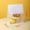 Bolsa para Bollo de Pan Tostado, Bolsa de Empaque para Panadería con Ventana Personalizable, Bolsa con Cierre Zip para Papel de Seda de Snacks, Se Puede Imprimir con Logo