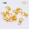 Colgante Antiguo Chapado en Oro de Alta Retención de Color con Carácter "Fu" y Moneda de Paz Charms Accesorios para Pulseras Collares Cuentas Accesorios