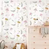 Br7043C Rosa Claro Textura Mate Flor de Champiñón Pegatinas de Pared para Habitación de Niños Decoración de Pared de Habitación Femenina Pegatinas