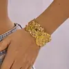 Pulsera Hidráulica de Acero Inoxidable Personalizada Estilo Europeo y Americano, Pulsera Abierta de Moda Versátil, Pulsera Ancha Exagerada Personalizada para Mujeres