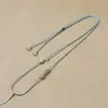Cuerda Trenzada Cuello Halter Cadena de Jade Hetian Moda Cadena de Cuentas Cordón Cadena para Suéter Cuerda