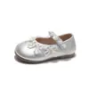 Zapatos de Cuero para Niñas 2026 Otoño Nuevo Estilo Coreano Zapatos de Princesa con Perlas para Niños, Mocasines Elegantes con Lazo para Niñas Pequeñas