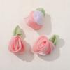 Estilo coreano ambiente lindo colorido malla seda rosa capullo accesorios DIY tocado accesorios para el cabello material femenino al por mayor