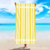 Soporta Dropshipping Jit de Toallas de Playa Rayadas, Toallas de Baño para Playa Absorbentes de Secado Rápido de Fibra Ultra Fina, Toallas de Playa Rayadas Transfronterizas