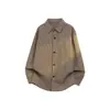 Nova Camisa Xadrez Masculina Outono 2026, Corte Solto, Tamanho Grande, Estilo College, Camisa Casual Retro de Manga Longa para Homens