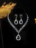 Accesorios de Moda para Collar de Venta Caliente Transfronteriza, Set de Novia, Pendientes de Gota de Lujo Ligero de Nicho, Joyería de Pulsera Versátil