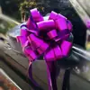 Decoração de Carro de Casamento Arranjo de Casamento Grande Cor Metálica Flor de Puxar Fácil Flor Fresca Embalagem de Presente Esfera 3D Flor de Puxar