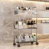 Estante multicapa para cosméticos de baño, carrito móvil, estante de almacenamiento transparente para manicura RS-500668