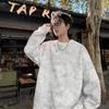 2025 Primavera Nuevo Sudadera de Manga Larga para Hombre Casual Distintiva Jersey Teñido Anudado Sudadera para Hombre Moda Holgada Cuello Redondo