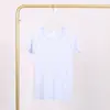 Camiseta de Manga Corta Lulu 1.0 con Etiqueta, en Stock para Envío Directo, Elástica, Especialmente Diseñada para Comercio Exterior, Ropa de Fitness y Yoga