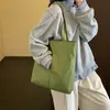 Bolso Casual Ligero Simple de un Hombro Gran Capacidad Bolso de Mano Japonés para el Trabajo Bolso de Tela Artístico Versátil Bolso Tote de Moda para Mujer