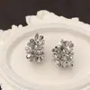 Brincos Floridos Coloridos Dopamina Mulheres Pequenos Frescos Temperamento Super Fada Brincos de Pino High-End Luz Luxo Versátil Brincos de Primavera