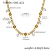 Conjunto de Joias Europeu e Americano Mais Vendido com Pingente de Franja de Pérola Artificial Pulseira Aço Inoxidável Banhado a Ouro 18K Design de Nicho Ins