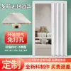 Porta sanfonada de PVC para inspeção de instalação de gás, porta temporária, cozinha aberta, divisória invisível, porta simples de correr