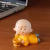 Nova Decoração de Casa em Resina de Monge Chinês Estilo Zen para Mesa de Chá e Sala de Estar, Figura de Desenho Animado Criativa para Decoração de Interior de Carro