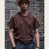 Camiseta Ami Khaji Masculina Manga Longa Pesada Algodão de Xinjiang Algodão Puro Gola Henley Manga Curta Estilo Americano Retrô Fitness Simples