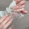 Nova broca francesa rômbica com acabamento em unhas, joias de arte em unhas, corte Huanzi, flash, broca em forma de V, ornamentos de broca de liga de unha