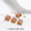 Tendencia Nacional Método Antiguo Arena Oro Colgante Fuego Azul Goteo de Aceite Suerte Hueco Tallado Incrustado Perlas Hecho a Mano DIY Pulsera Collar Accesorios