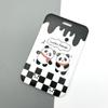 Bonita funda deslizante para tarjeta de comida con diseño de panda de dibujos animados para estudiantes, para autobús, IC, metro, tarjeta de identificación, funda protectora con cordón, venta al por mayor en stock
