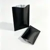 Bolsa de embalaje plana de aluminio mate, blanca y negra, con tres lados sellados, fácil de rasgar, bolsa de plástico, caja ciega.