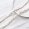 Accesorios de Joyería con Cadena de Grava de Concha Natural Blanca de Forma Irregular, Pulsera de Cuentas DIY, Collar, Producto Semi-Terminado