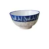 Tigela Cerâmica 5 Polegadas Borda Reta Estilo Antigo Série Porcelana Azul e Branca Hotel Louça Fashionável Cozinha Tigela Cerâmica Multiuso