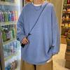 Suéter de punto suelto para hombre y mujer, para otoño e invierno, estilo Hong Kong, cuello redondo, suelto, cálido, grueso, combinable, elegante.